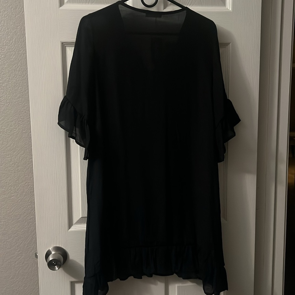 💝 Aimage Womans Coverup Black with Embroider Details NWT retail $39 - Picture 7 of 8